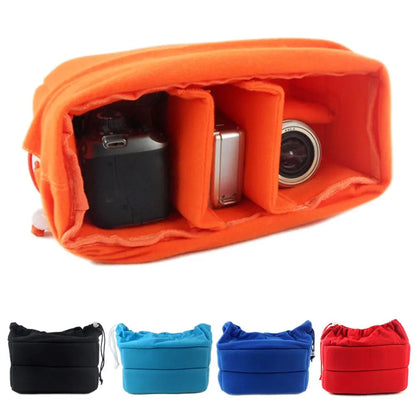 Camera Accessories Insert Bag – Padded Protective Lens & Gear Organizer for Canon, Nikon, Sony Photography