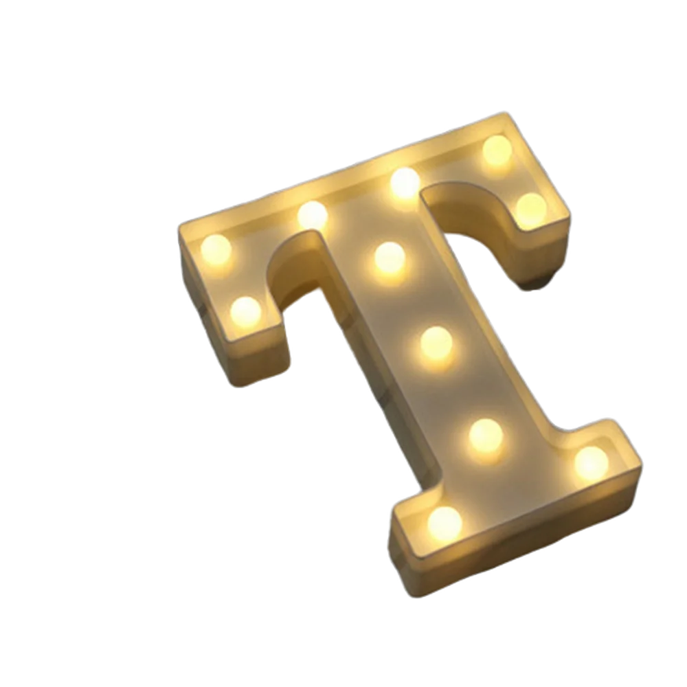LED Number & Letter Night Light - Luminous A-Z Alphabet & 0-9 Lamp for Party and Wedding Decor