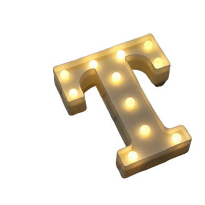 LED Number & Letter Night Light - Luminous A-Z Alphabet & 0-9 Lamp for Party and Wedding Decor