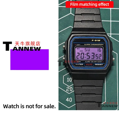 Casio F-91W A158W A168 Mod Kit - STN HD Display, Rainbow Gradient Display Sticker & Complete Watch Makeover Set