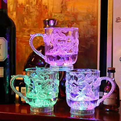 LED Color Changing Dragon Cup - Water Activated Light-Up Magic Mug for Coffee, Milk Tea & Travel Gifts