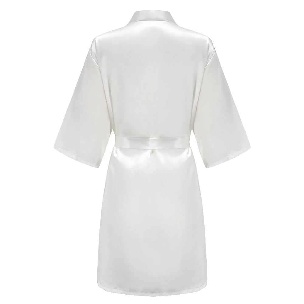 Plus Size Satin Silk Robe for Women - Wedding Bride Bridesmaid Bathrobe Sleepwear in Sage Green