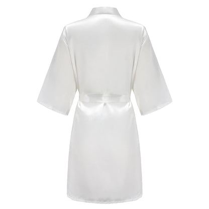 Plus Size Satin Silk Robe for Women - Wedding Bride Bridesmaid Bathrobe Sleepwear in Sage Green
