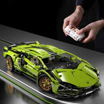 MOC Technical Car Roadster – Remote Control Super Speed Racing Sports Vehicle Building Blocks for Kids