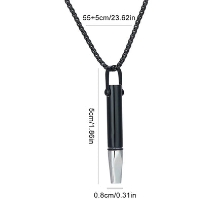 Quit Smoking Meditation Pendant Necklace – Titanium Steel Unisex Anti-Smoking Necklace with Filter Cotton