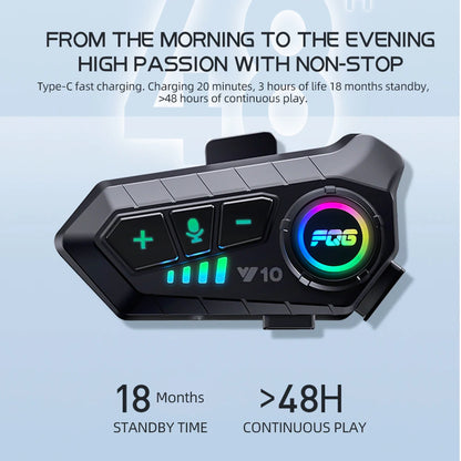 Bluetooth 5.3 Motorcycle Helmet Headset: Waterproof Wireless Hands-free Call Kit - MP3 Music Player Speaker, Perfect for Moto Riders