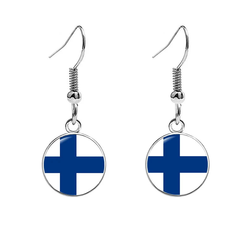 France National Flag Earrings - Multicolor Country Flag Jewelry for Women, Travel Pride & Celebration Gifts