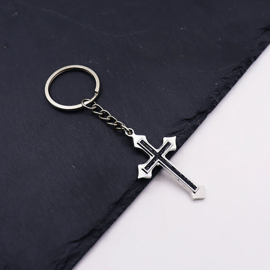 Classic Cross Keychain - Fashion Car Key Ring Pendant & Bag Jewelry Accessory