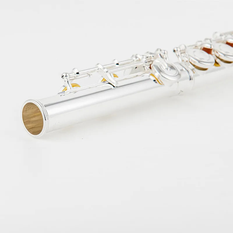 Top Japan Flute 222 - Professional Cupronickel C Key 16-Hole Silver-Plated Flute with Case & Accessories