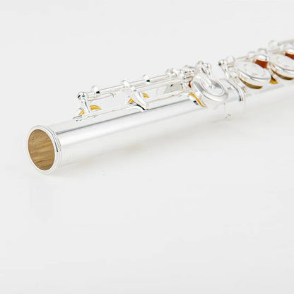 Top Japan Flute 222 - Professional Cupronickel C Key 16-Hole Silver-Plated Flute with Case & Accessories