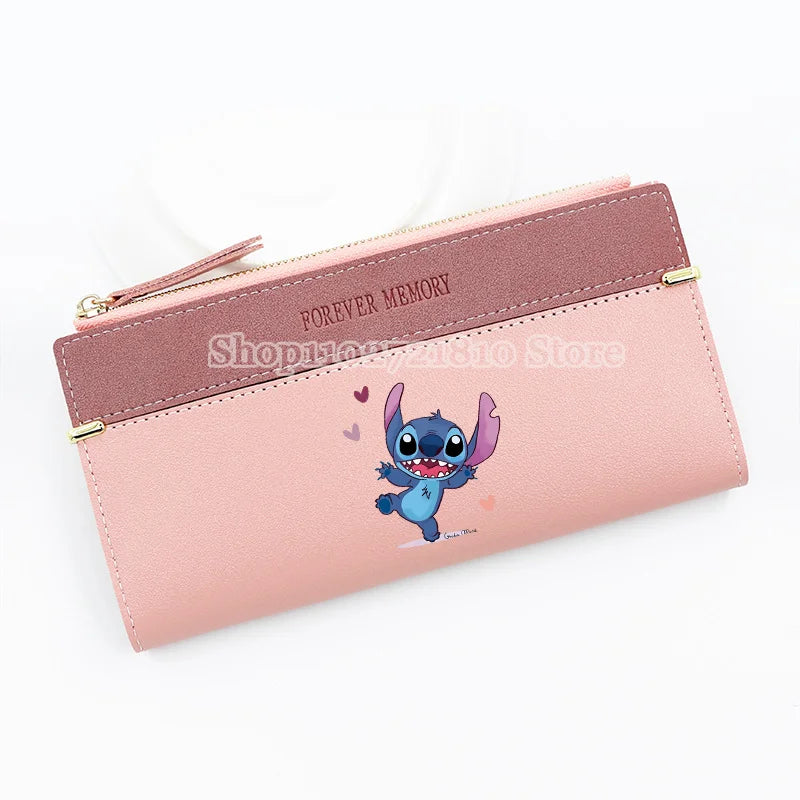 Disney Stitch Wallet for Women – Large Capacity Cartoon Coin Purse & Card Holder Clutch