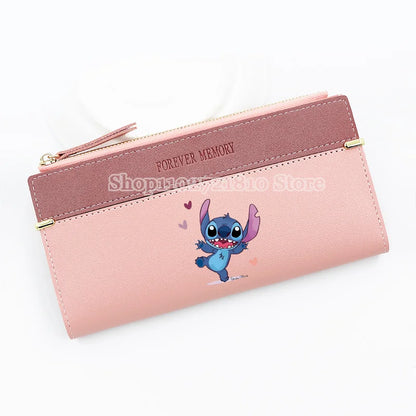 Disney Stitch Wallet for Women – Large Capacity Cartoon Coin Purse & Card Holder Clutch