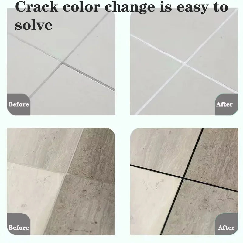 Waterproof Tile Grout Repair Pen – Wall and Floor Seam Marker for Bathroom and Kitchen, Available in Black, White, Gold, Silver, and Beige