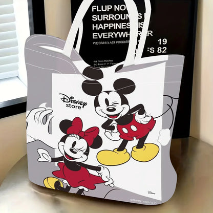 Disney Mickey & Minnie Canvas Tote Bag – Reusable Shopping & Travel Bag, Cute Daily Use Handbag, Ideal Gift for Disney Fans