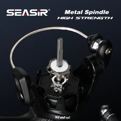 SEASIR Stream Spinning Reel - 139g Ultralight Fishing Wheel with Carbon Washers, 5+1BB & 5.4:1 Gear Ratio