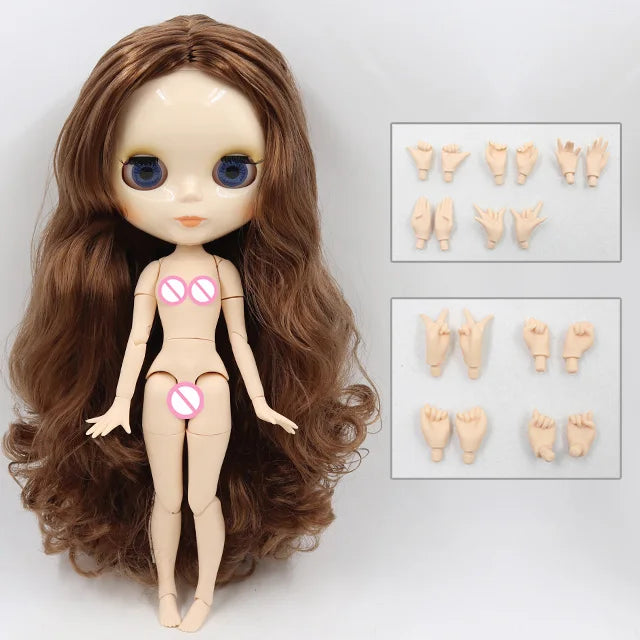 ICY DBS Blythe Doll 1/6 BJD Jointed Body — 30cm White Skin Anime Doll with Shiny & Matte Face, Special Price Gift Toy