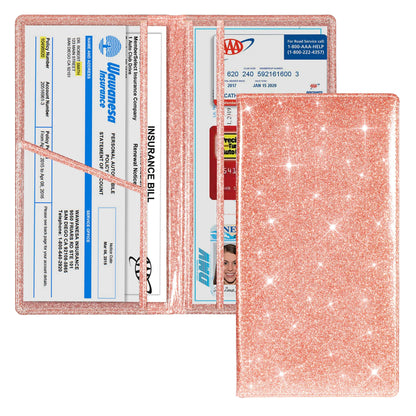 Car Registration & Insurance Card Holder – Vehicle License Document Glove Box Organizer