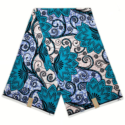 100% Cotton African Ankara Wax Fabric - Soft Real Wax Print for Dresses