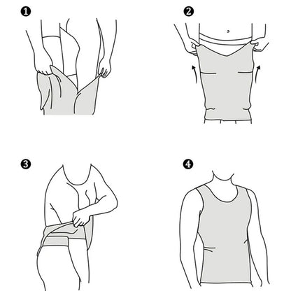 Men’s Slimming Shapewear Corset Vest — Compression Tummy Control Waist Cincher Sports Shirt