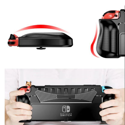 Protective Case for Nintendo Switch OLED – Ergonomic TPU Grip Shell, Dockable Cover for Comfort and Safety
