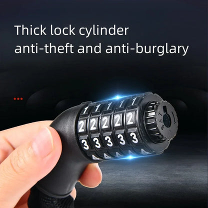Motorcycle & Bicycle Chain Lock – Portable Electric Car Anti-Theft Lock for Mountain Bikes and Motorcycles