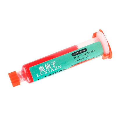LUXIANZI 10ml UV Curing Solder Mask Ink – 5 Colors Green PCB BGA Circuit Board Insulating Protection Soldering Flux Paste