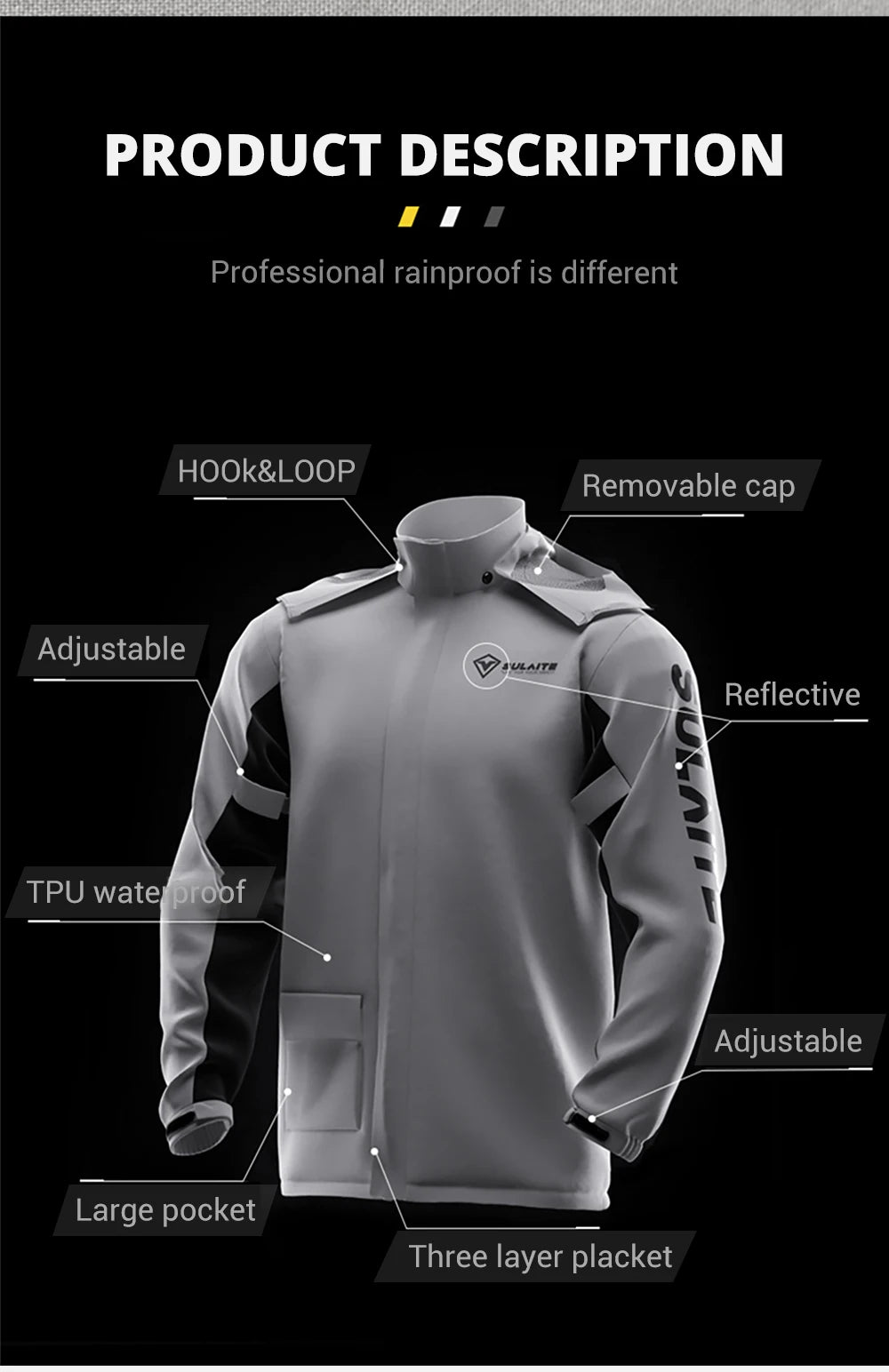 Waterproof Motorcycle Raincoat Suit – Men & Women Moto Raincoat Jacket & Pants Set for Bikers