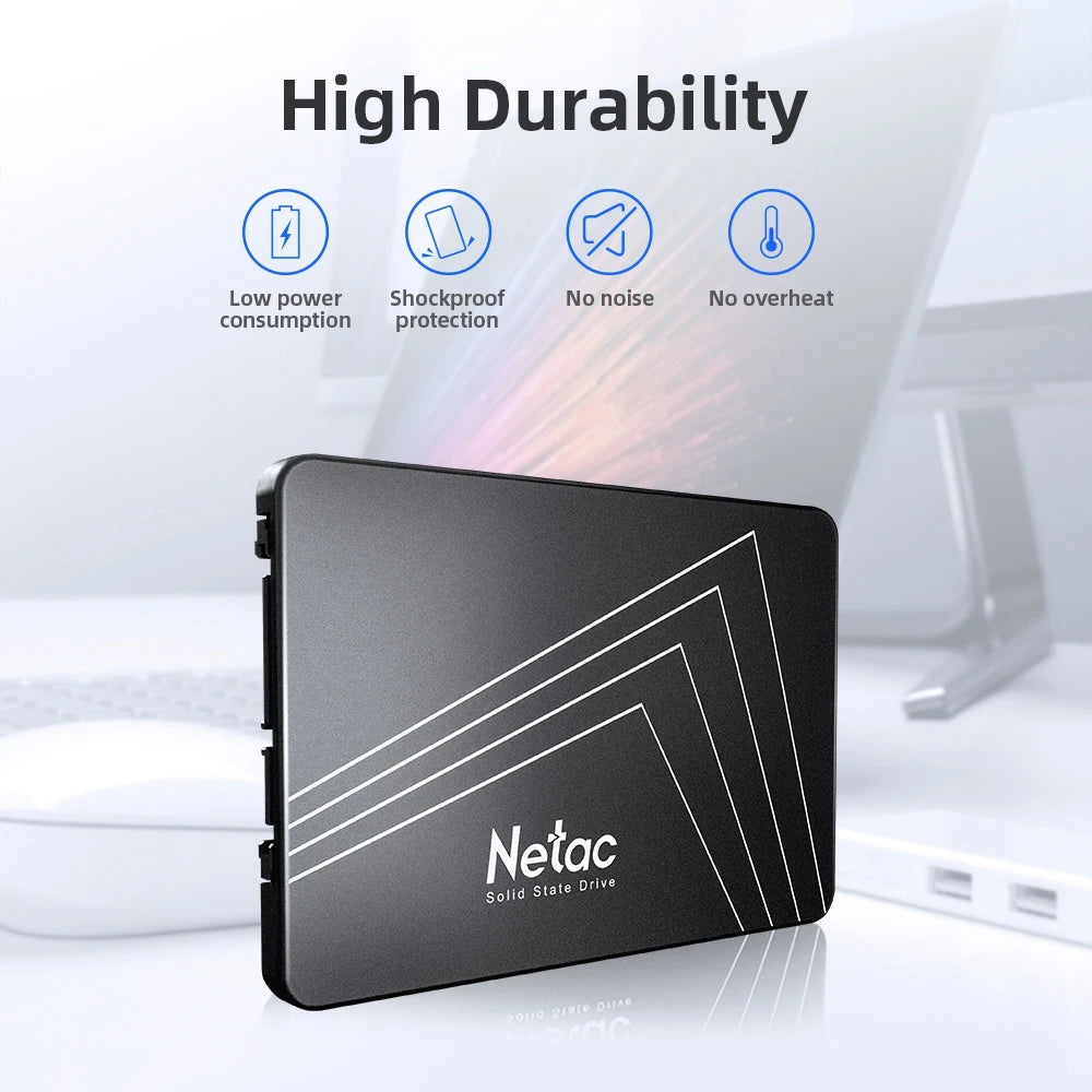 Netac 2.5'' SATA SSD – 128GB to 4TB Internal Solid State Drive for PC, SATA3 Hard Drive
