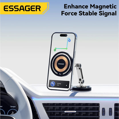 Essager Magnetic Wireless Car Charger – 15W Fast Charging Phone Holder Mount for MagSafe iPhone 15/14/13 Pro Max