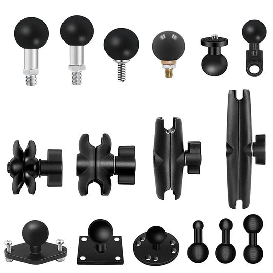 1" Ball Head Car & Motorcycle GPS Holder Mount – 10mm Base for GoPro, Yi, Insta360 & Phone Accessories