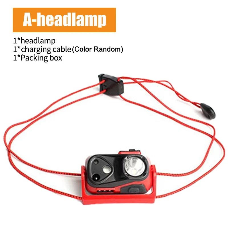 XPG Portable LED Headlamp - USB Rechargeable Mini Flashlight with 4 Modes for Work, Hiking & Outdoor Use