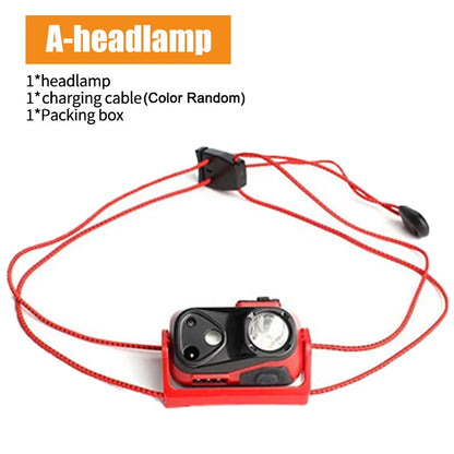 XPG Portable LED Headlamp - USB Rechargeable Mini Flashlight with 4 Modes for Work, Hiking & Outdoor Use