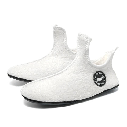 Classic Couples Slippers – Non-Slip Warm Indoor & Outdoor Cotton Shoes for Men & Women, Soft & Comfortable Flat Slippers
