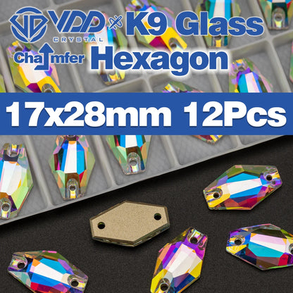 AAAAA K9 Glass Sew-On Rhinestones - AB Crystal Flatback Stones for Wedding Dress & Clothing Accessories