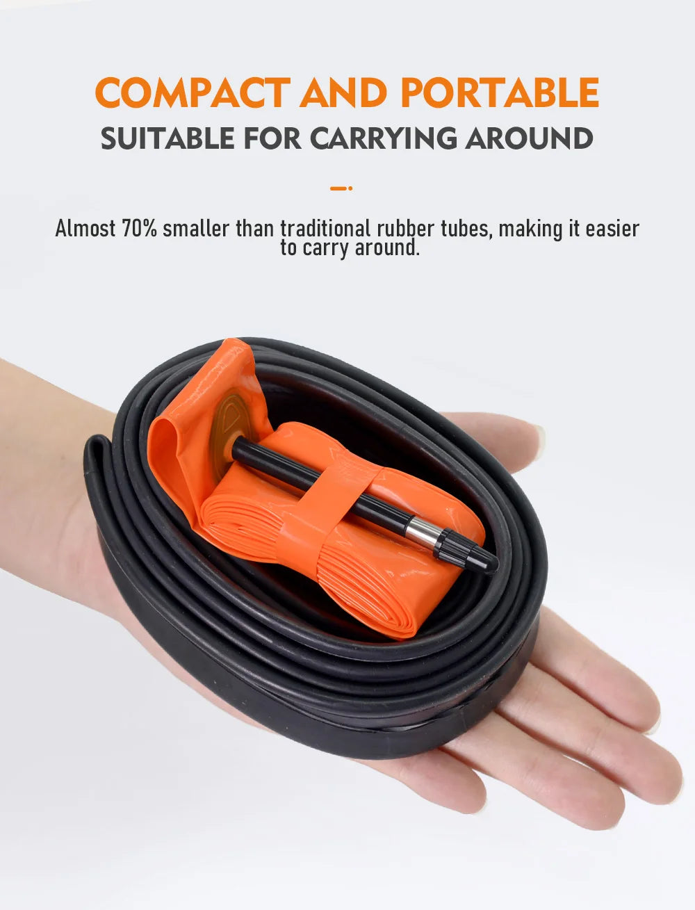 ThinkRider 28g Ultralight Bike Inner Tube — 700x18/25/28 TPU Road Bicycle Tire with 45/65/85mm French Valve