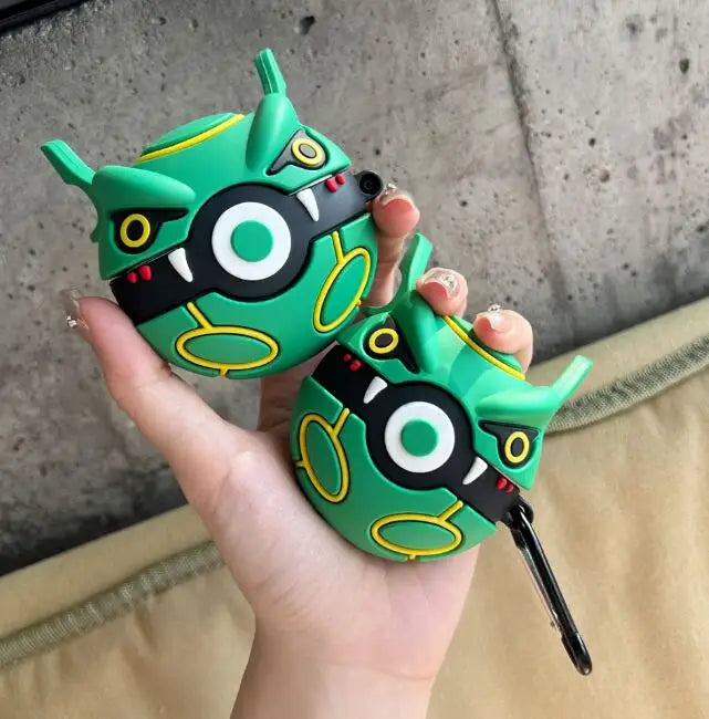 3D Poke Ball Silicone Case for AirPods Pro 2 — Cute Cartoon Anime Earphone Cover for Kids & Boys