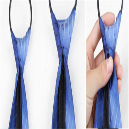 Pre-Tied Men’s Skinny Zipper Tie – 5cm Slim Necktie in Red, Black & Blue for Parties & Events