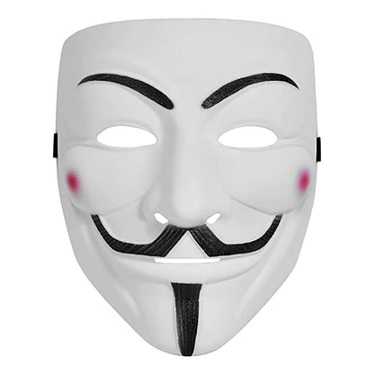 Anonymous Movie Masquerade Face Mask – Halloween Cosplay Prop for Adults & Kids