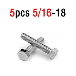304 Stainless Steel Hex Head Screw – American-Made ANSIB18.2.1 Standard Bolts in 1/4, 5/16, 3/8, 7/16, 1/2, 5/8 Sizes