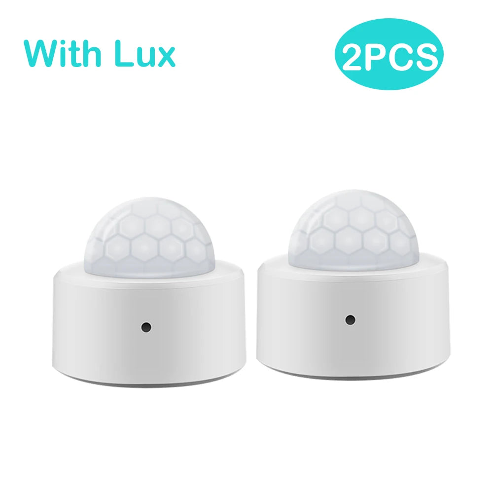Tuya 2-in-1 ZigBee Mini PIR Motion Detector & Bright Lux Light - Passive Infrared Security Burglar Alarm Sensor