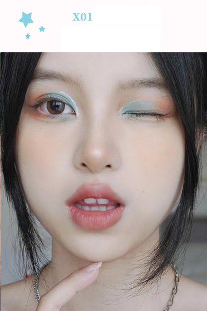 2-in-1 Double Head Glitter Liquid Eyeshadow – Waterproof Matte Blue Green Lightweight Summer Eye Makeup