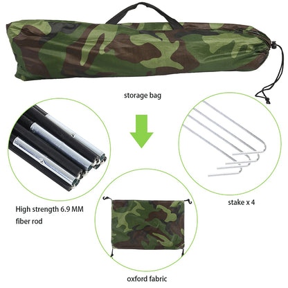 One Person Outdoor Camping Tent – Camouflage Waterproof UV Protection Hiking Shelter