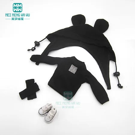 Blythe Doll Accessories Set – Fashion Sweatshirt, Shoe Covers & Sneakers for Blythe & Azone Dolls, Christmas Gift