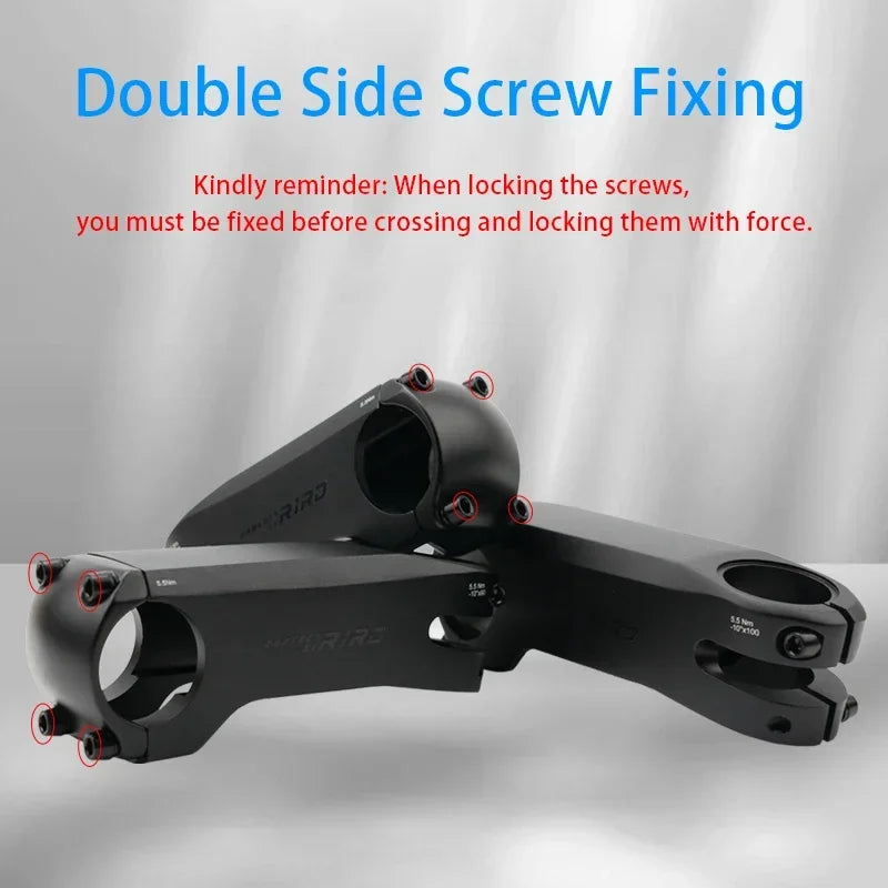 RIRO Bike Stem Internal Cable Routing - 28.6–31.8mm Aluminum Alloy CNC Road Bicycle Handlebar Stem with Spacer