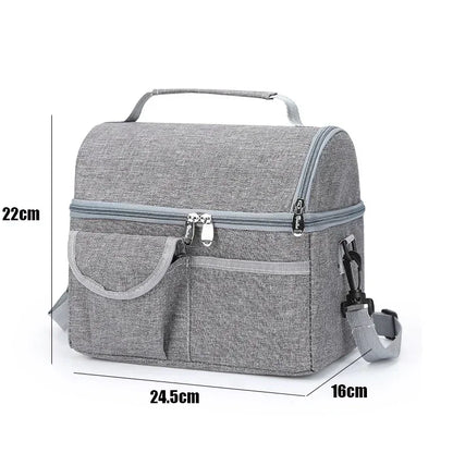 Reusable Insulated Lunch Bag 8L – Leakproof Waterproof Thermal Cooler & Warm Keeper Lunch Box for Men and Women, Multifunctional Carry Bag