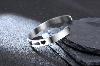 Men's Enamel Bangle - Viking Logo Cuff Bracelet, Stainless Steel Minimalist Bangle for Gentlemen