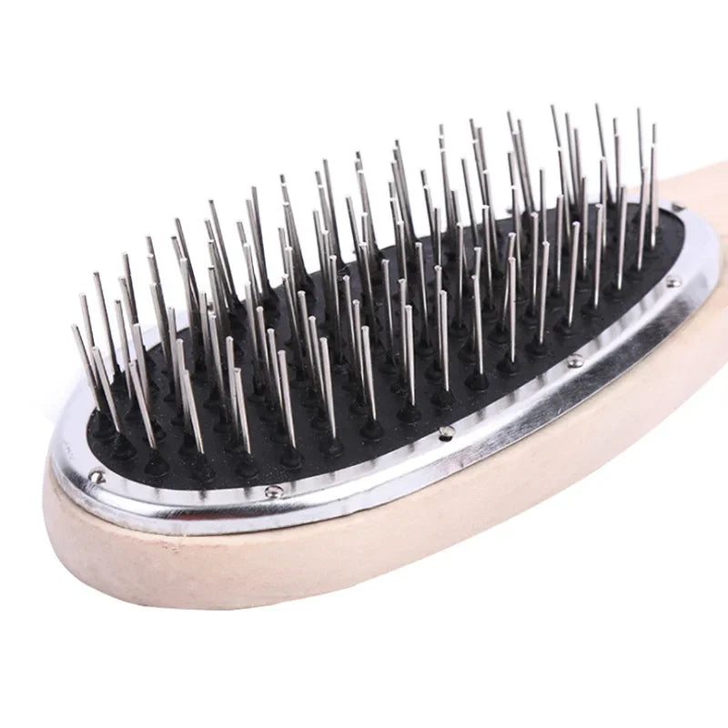 Wig Brush & Steel Comb - Professional Anti-Static Detangling Tool for Hair Extensions