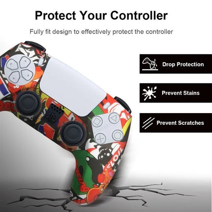 Protective Silicone Cover for PS5 Controller – Anti-Slip Skin Case with Thumb Grips for PS5 Slim Gamepad