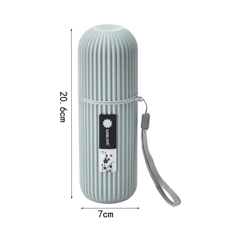 Portable Toothbrush and Toothpaste Holder Case - Travel, Camping, Outdoor, Hotel and Bathroom Use