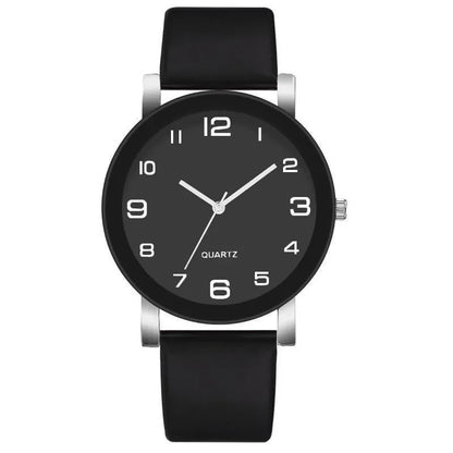Fashion Leather Quartz Watch – Casual Digital Wristwatch for Women & Men, Couple Watch Gift